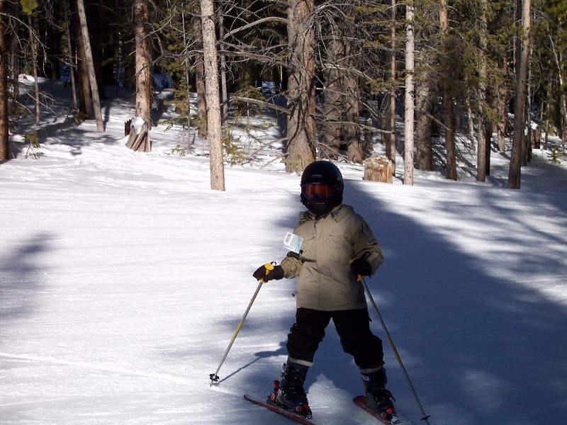 David started going fast down the slope (2004)