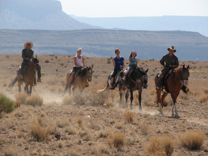 Riding horses Grand Canyon West