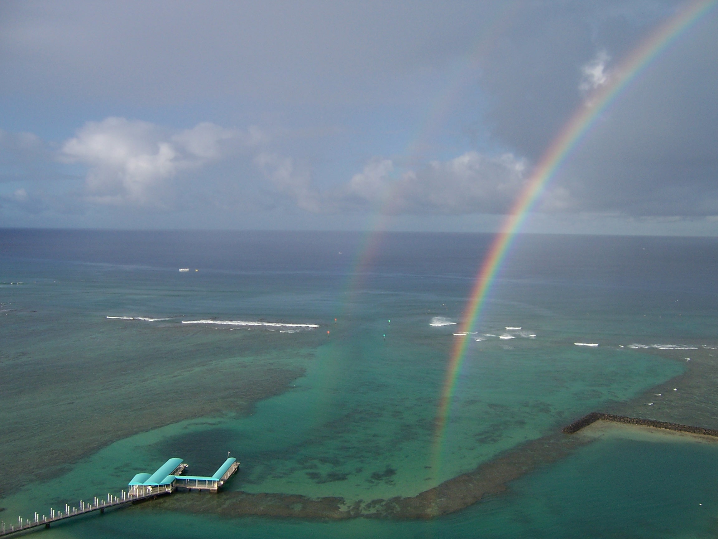 Rainbow over Waikiki Beach