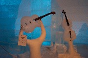 Musical Instruments in the Ice Hotel Ice Bar