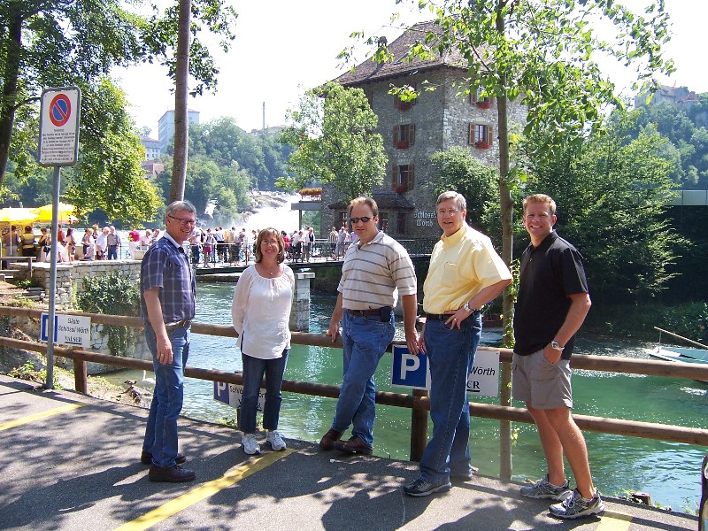 John Mampe, Christina Kiani, Mike Carpenter, Dennis Beaty, Chris Beaty, in Rheinfall Switzerland/Germany