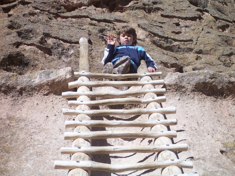 To get inside these cave dwellings you had to climb a ladder. Where is the elevators?