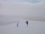 We visited during a sand storm, but David and Rachel pretended it was a snow storm on the snow planet Hoth. It also happened to be cold, so the sand was a perfect stand in for Snow. Well it does not take several showers to get the snow out your hair and ears