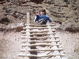 To get inside these cave dwellings you had to climb a ladder. Where is the elevators?