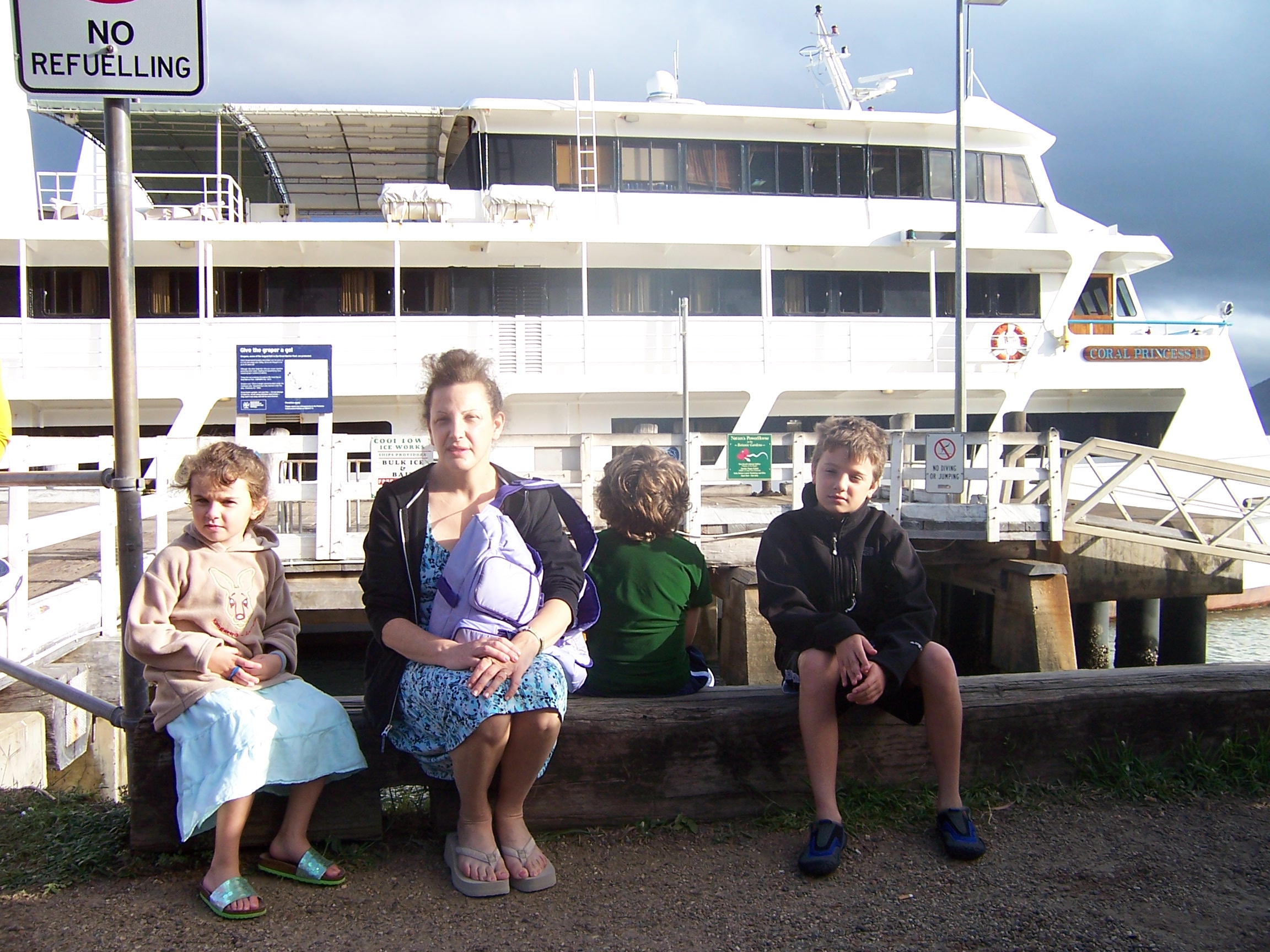 Wikmans in front of the Coral Princess our boat.