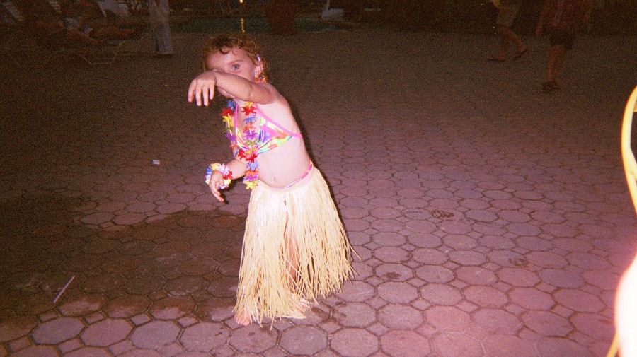 Rachel is dancing in her lulau