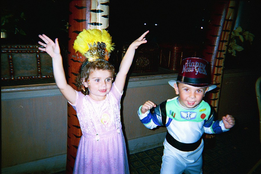 Rachel and David dancing away on New Years Eve 2002/2003