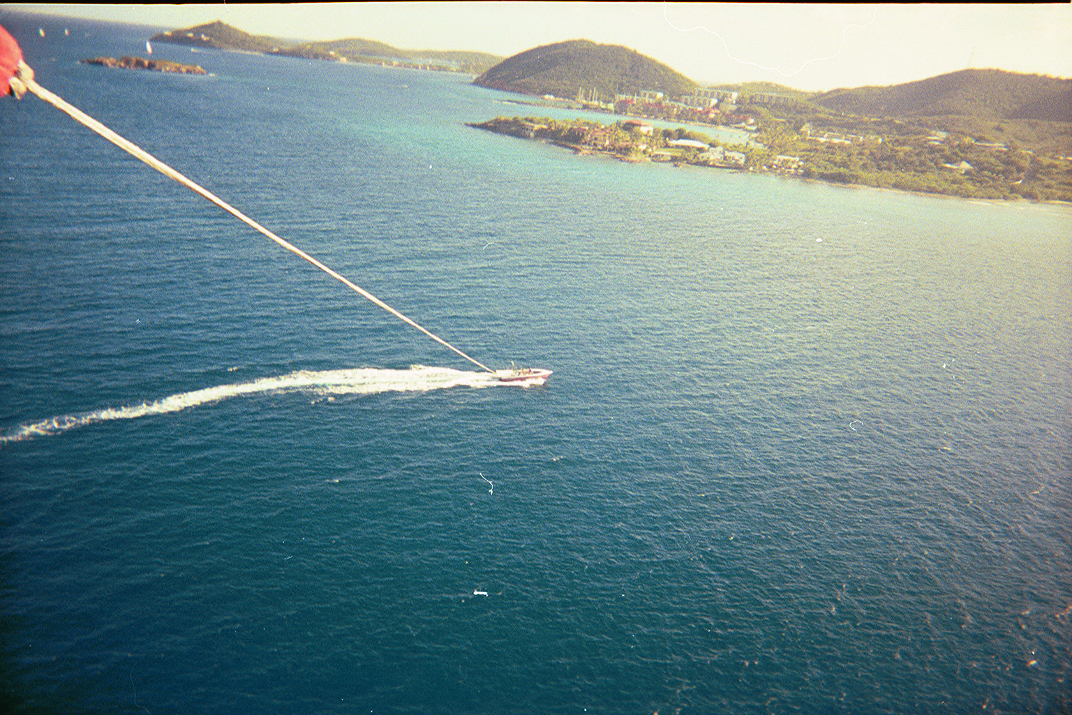 Jacob and I went parasailing, this photo is taken from up in the air