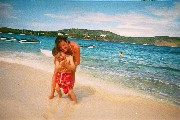 Marianne and David on the beach of St. Thomas