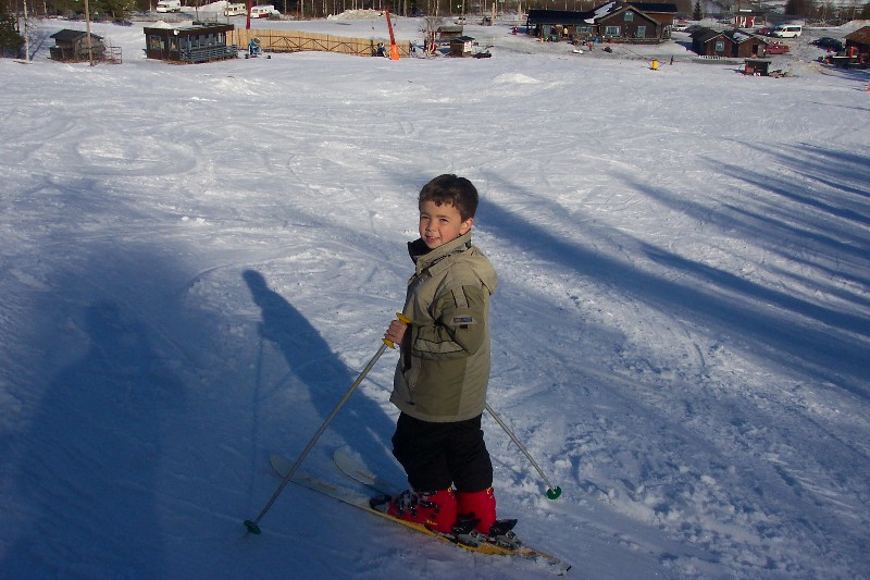 David is skiing in Bjsta backen