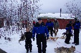 As top along our dog sled tour. Maria and Stig in front