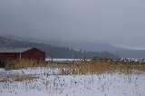 The barge nearby Stigs cabin