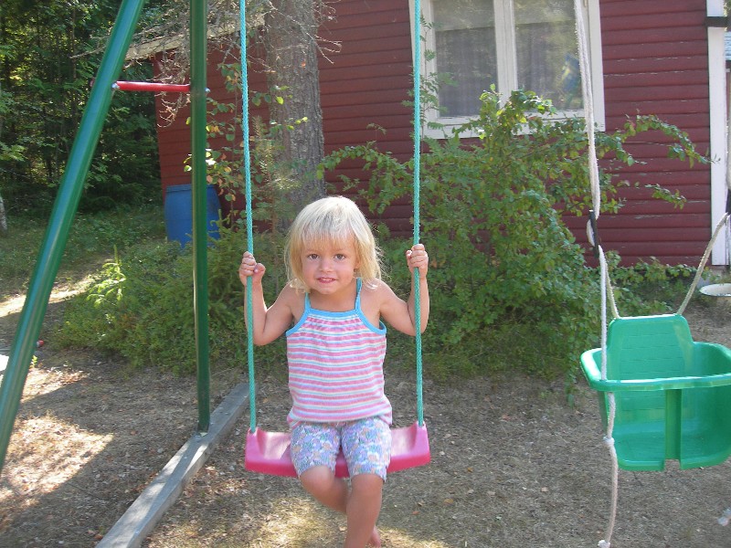 Greta in the swings