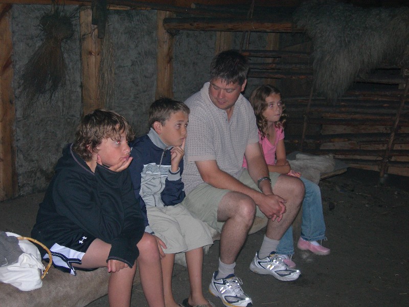 We visited a reconstruction of a North Swedish iron age village