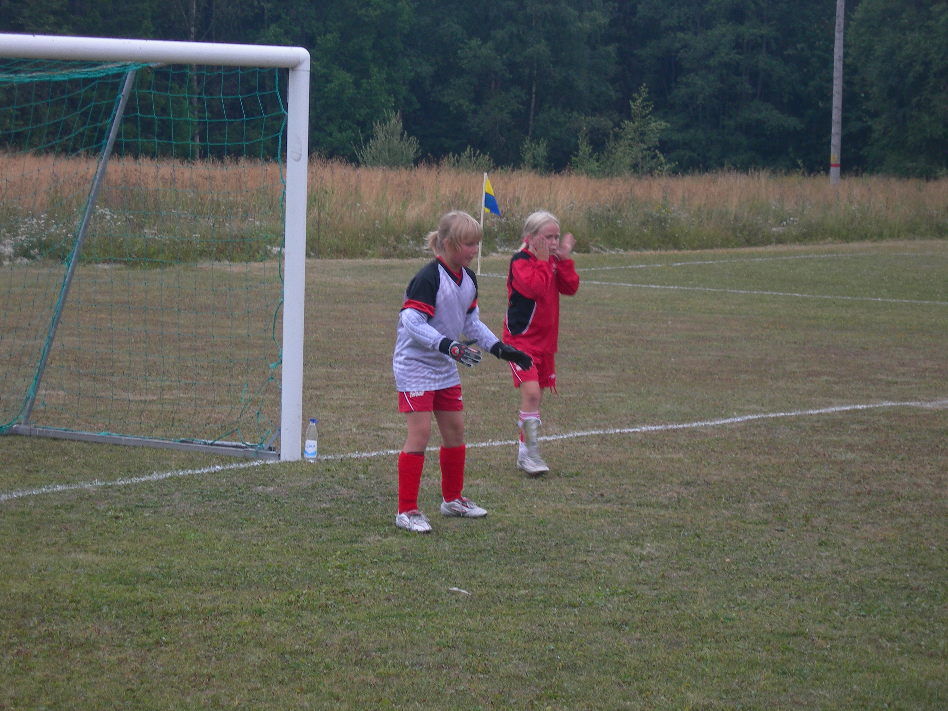 Maria is playing soccer