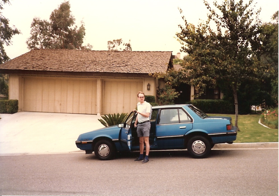 Göran another Exchange student and I visted California together. We visited a friend of mine Rakel Gunnarson. Göran with our rental car.