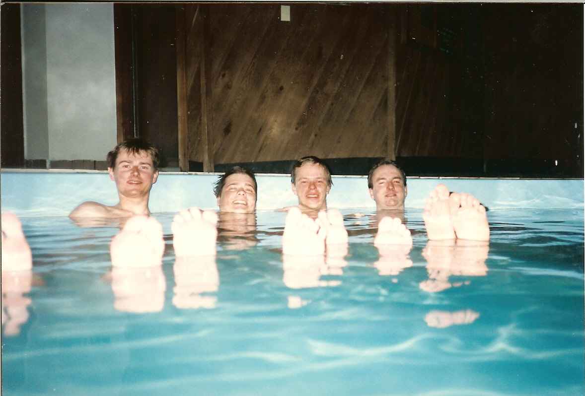 Swedes from Uppsala University in Breckenridge Colorado. Göran alias Carl, Me, Sven, and Göran. Göran alias Carl and Sven were exchange students to Houston University instead of Case Western Reserve University.