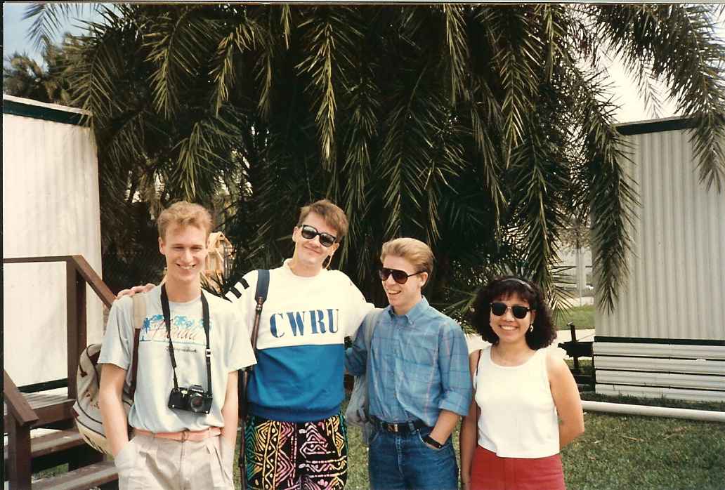 Swedes in Florida. Jonas Olsson, Per Jonasson, Anders Grönqvist, Viviann Jonas' girlfriend. Viviann later became Jonas' wife.