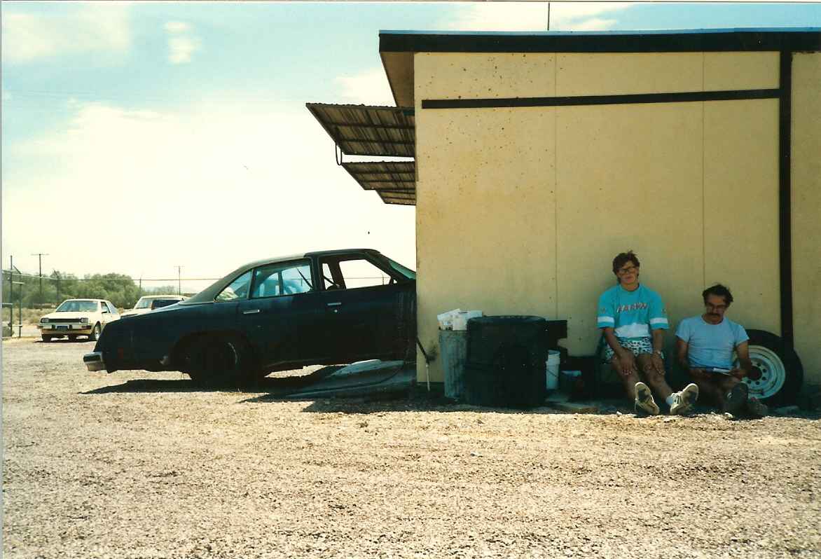 The swede mobile broke down in the California/Nevada desert