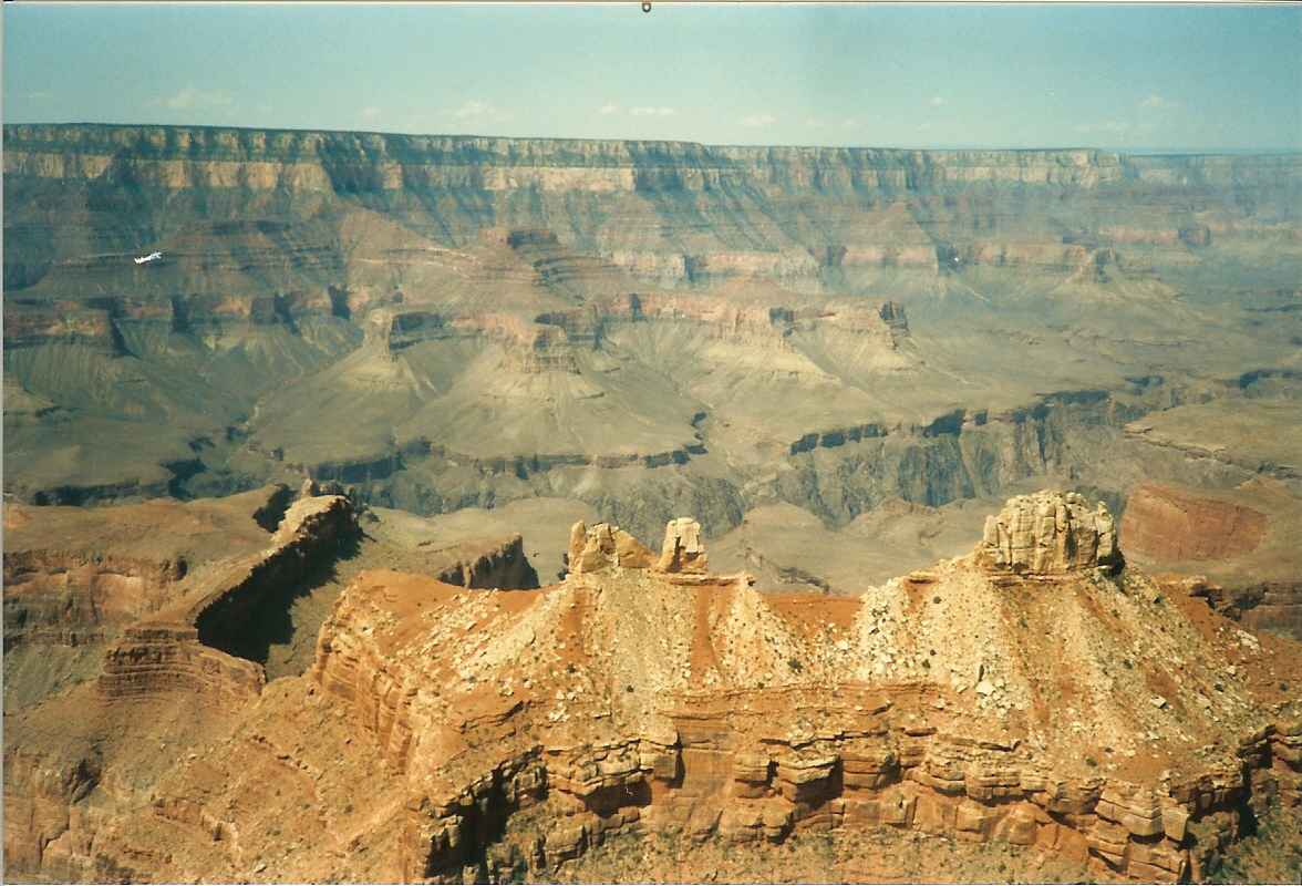 Grand Canyon, a mile deep, ten across, enormous, the photo can't show it well enough