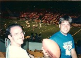 Moment of triumph. I had just scored at Madison Square Garden, indoor football. It was the first time I ever held a football.