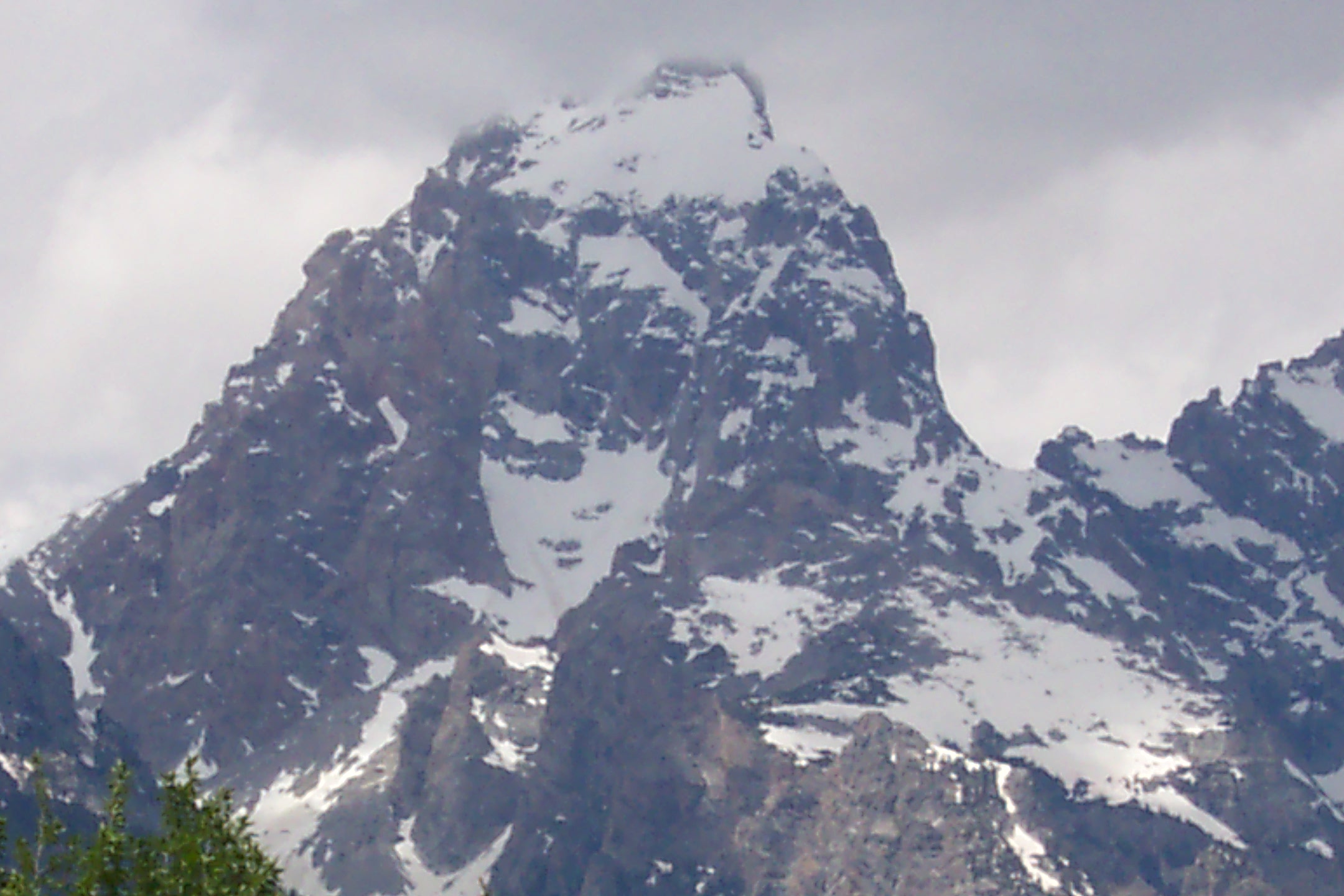 The top of the Grand Teton Mountain in Teton National Park