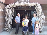 Arrival in Jackson Hole Wyoming, Grandpa Stig, David, Jacob, Claudia and Rachel