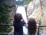 David and Rachel and lower falls