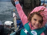 Rachel got a fish on Jackson Lake