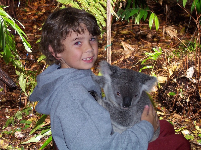 David holding a Koala