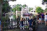 David and Jacob on the way to Tom Sawyers Island