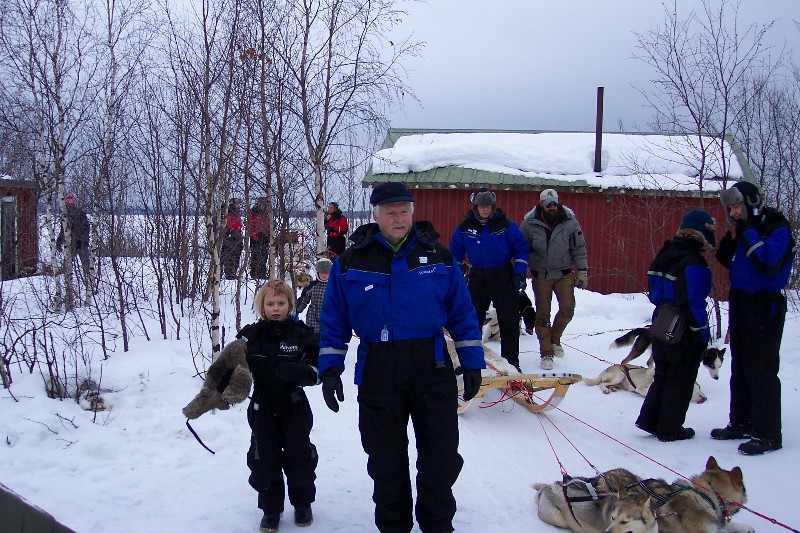 As top along our dog sled tour. Maria and Stig in front