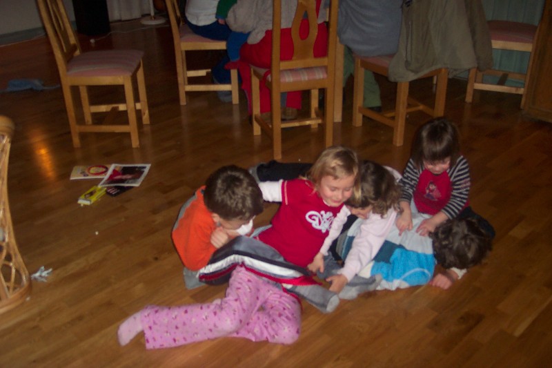 From left, David, Maria, Rachel, Alma, and Jacob at the bottom