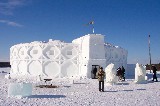 This is the Ice Theater next to the Ice Hotel